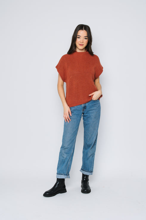 Shawna-Sleeveless Funnel Neck